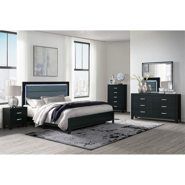 Global Furniture Usa REID-BLACK-FBG W/LED 6335 - main